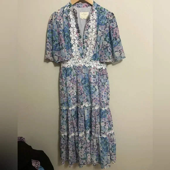 ⭐️Kate Spade Daisy Garden Silk Dress⭐️ - Picture 4 of 6